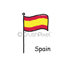 64 spanish flag wallpapers on wallpaperplay. Hand Drawn Sketchy Spain Flag On The Flag Pole Three Stock Vector Crushpixel