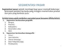 Sayangnya di indonesia ini masih banyak para pebisnis yang belum mengetahui secara pasti segmentasi pasar dari produknya. Pasar Dan Pemasaran Program Studi Manajemen Informatika Ppt Download