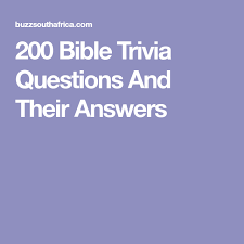 A lot of individuals admittedly had a hard t. 200 Bible Trivia Questions And Their Answers Bible Facts This Or That Questions Bible Quiz