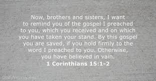 For there are some who are ignorant of god—i say this to your shame. 1 Corinthians 15 Dailyverses Net