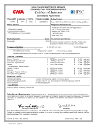 Certificates of insurance (cois) are documents containing all the essential details of an insurance policy in an easily digestible, standardized format. Malpractice Insurance