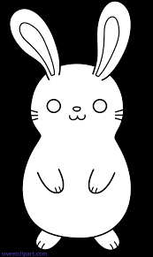 It's fairly short and simple and can be great for beginners who would like to practice basic drawing. Rabbit Cartoon Png Stock Bunny Rabbit Cute Lineart Black White Clipart Things To Draw Easter Bunny 923064 Vippng