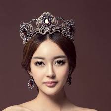 Luks Vintage Antik Altin Dugun Tac Alasim Gelin Tiara Barok Kralice Kral Tac Sampanya Kristal Tiara Tac Tiaras Antika Altin Sampanya