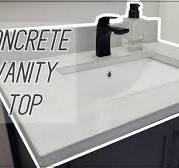 How to make a Concrete Countertop, install undermount sink // Beginner Guide