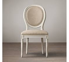 Vintage French Round Fabric Side Chair Round Back Dining Chairs French Dining Chairs Upholstery Fabric For Chairs