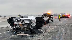 At least five people were killed in crashes that involved at multiple people were also trapped in their vehicles by the crashes, which took place just after 6 a.m. Dl0vgayioltuxm