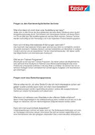 Jan 02, 2018 · achte darauf, dass du deine bewerbung auch rechtzeitig versendest. Faq Karriere Tesa