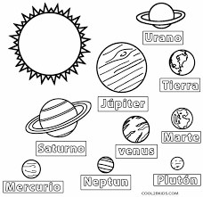 Los Planetas Para Colorear