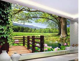 Luxury European Modern Hd 3d Tree Landscape Background Wall Mural 3d Wallpaper 3d Wall Papers For Tv Backdro 3d Wall Murals Interior Ceiling Design Wall Murals