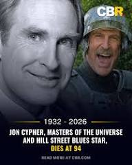 Actor Jon Cypher, who had dozens of film and TV roles during his career, has passed away. "He was the most kind of men with a great sense of humor, brilliant mind,