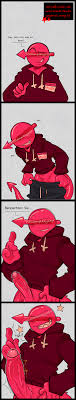 Rule 34 - 4 Panel Comic Arrow Comic Corruptstarz Devil Tail German Text  Gijinka Gray Background Grey Background Growing Penis Hoodie Male Male Only  Non-human Pulling Down Pants Red Body Red Hoodie