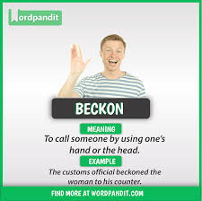 Meaning Of Beckon English Vocabulary Words Learn English Words Learn English Vocabulary