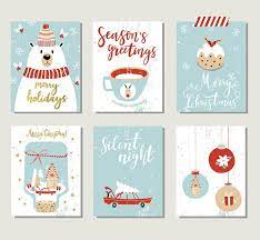 可爱卡通小清新圣诞节卡片背景手绘小熊姜饼圣诞球雪花ai设计素材 淘宝网 christmas card template christmas cards cards