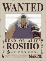 Roshio 42.000.000 | Piecings, One piece, Wanted