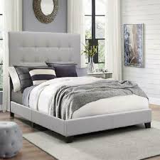 Check spelling or type a new query. Upholstered Headboard Platform Bed Frames Tufted Beds Wood Frame Full Size Gray Ebay