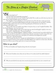 Reading Comprehension Stuffed Elephant Worksheet Education Com Reading Comprehension Skills Reading Comprehension Comprehension Exercises