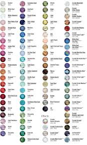 Swarovski Rhinestone Color Chart Crystal Beads Crystals