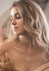 AEONSLOVE Letter Chain A Copper Rose Gold Heart Letter Pendant Necklace  with Name Chain Women Girls Initials Alphabet Jewellery Gift : Amazon.de:  Fashion