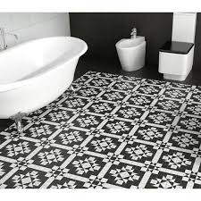 Black And White Ceramic Floor Tile Victorian B W Mosaic Effect Floor Tile 33x33cm Ceramicplanet Feature Tiles Tile Floor Tiles