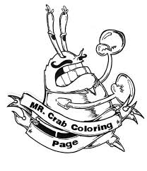 Spongebob's boss, owner of the krusty krab, mr. Mr Krabs With Mustache Is Angry Coloring Page Netart