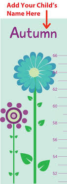 Buy Personalized Childs Picture Growth Chart For Girls