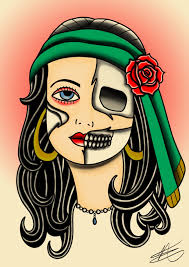 Skulls are intimidating, so of course they are. Gypsy Skull Tattoodesigns