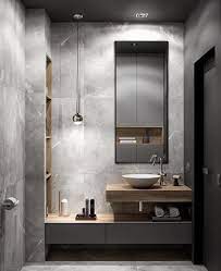 Maybe you would like to learn more about one of these? Modern Contemporary Grey Bathroom Design Stone Look Tiles Oak Wood Bathroom Design Modern Bathroom Modern Bathroom Design