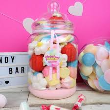 Bonbonniere En Plastique Remplie De Guimauves Bonbonniere Guimauves Bonbon