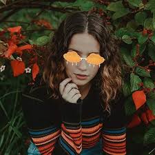 VALICLUD Occhiali da Sole da Donna Occhiali da Sole Senza Montatura a Forma  di Nuvola con Charms Lampo Occhiali da Sole Moda Lenti Colorate Arancione :  Amazon.it: Moda