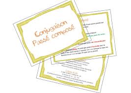 Conjuguer au passé composé les verbes du premier groupe. Jeu De Cartes Le Passe Compose Etude De La Langue Cm1 Cm2 La Salle Des Maitres