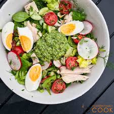 Maybe you would like to learn more about one of these? Salad With Baked Turkey And Arugula Pesto Sauce Modern Family Cook
