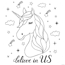 Dessin & coloriage de licorne en ligne, gratuit à imprimer pour colorier licorne avec les enfants et coloriage cupcake gateau licorne pour fille. Coloriage Tete Licorne Croire En Soi Dessin Licorne A Imprimer