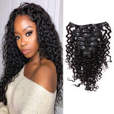Mnhe provides premium natural hair extensions that blend well with all natural hair types. Amazon Com Loxxy Wave Wave Clip In Hair Extensions For Black Women Double Weft Curly Clip In Hair Extensions 8a Grade Virgin Wavy Hair Extensions Clip In Human Hair Natural Black Color