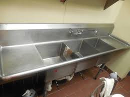 7 foot stainless steel sink/prep table