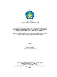 Penelitian tindakan kelas pada siswa kelas viiib smp bopkri 1 yo. Jurnal Ptk Paud Masnurul
