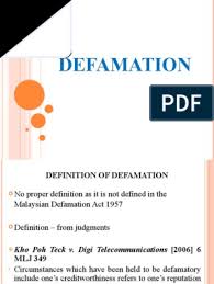 In malaysia, we have the defamation act and in many instances, a person who had spoken badly or written something that affected another person's reputation can receive quite unpleasant consequences. Defamation Defamation Common Law