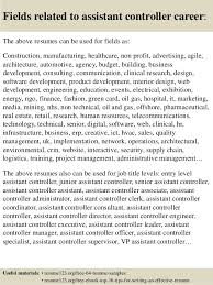 top 8 assistant controller resume samples