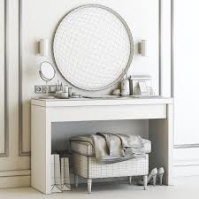 How to assemble ikea malm dressing table or makeup table with one drawer. Ikea Malm Dressing Table With Langesund Round Mirror And Strandmon Gray Ottoman Blender Market