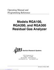 Stanford Research Systems Rga100 Operating Manual And