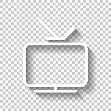 Tv black and white clipart free png image. Smart Tv Analog Television Linear Outline Icon Of Media White Icon With Shadow On Transparent Background Royalty Free Cliparts Vectors And Stock Illustration Image 114275778