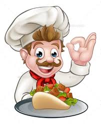 Cartoon Chef With Kebab Cartoon Chef Graphics Inspiration Cartoon