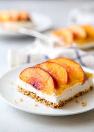 Peaches And Cream Delight Squares Completely Delicious Recipe Dessert Recipes Peach Delight Desserts
