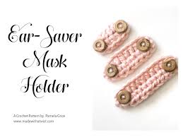Yorum bırakın / crochet patterns / yazan elacework. Sore Ear Saver Mask Holder Free Crochet Pattern Made With A Twist
