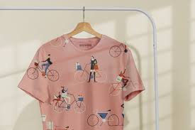 Download T Shirt Mock Up On Hanger In Apparel Mockups On Yellow Images Creative Store