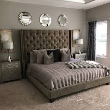 Diamond Tufted Wingback Headboard And Upholstered Bed Frame Etsy Small Master Bedroom Master Bedrooms Decor Bedroom Decor For Couples