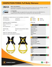 We also offer a wide variety of rigging equipment and material handling products. Inspection Form Tomkat Safety