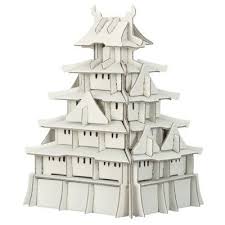 Art And Craft Muji 12 50 Japanese Castle Paper Castle 3d Puzzles
