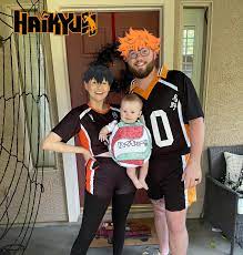 Our son had his first Halloween yesterday and we couldn't help ourselves :  r/haikyuu