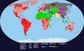 Map Map Of World Religions Oc 4968x3008 Infographic