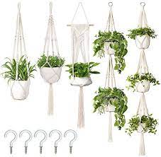 Check spelling or type a new query. Aerwo 5 Pack Macrame Plant Hangers Outdoor Indoor Hanging Planters 5 Hooks Hanging Plant Holder Basket Stand Decorative Flower Pot Holder For Boho Home Decor Different Tiers 5 Sizes